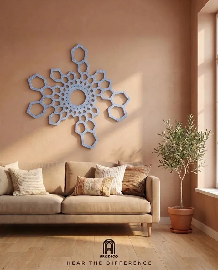 Hushex · Korenblauw vilt · Woonkamer