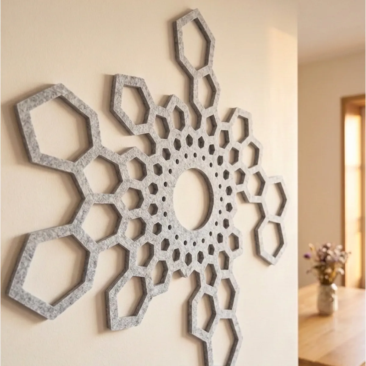 Hushex · Wit vilt · Woonkamer